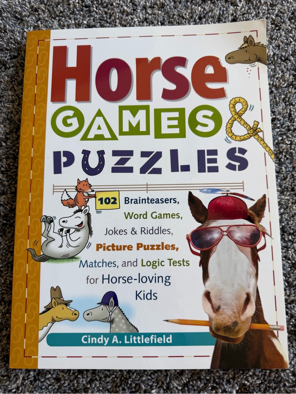 New! Horse Games & Puzzles 102 Brainteasers Word Games Riddles Kids Book